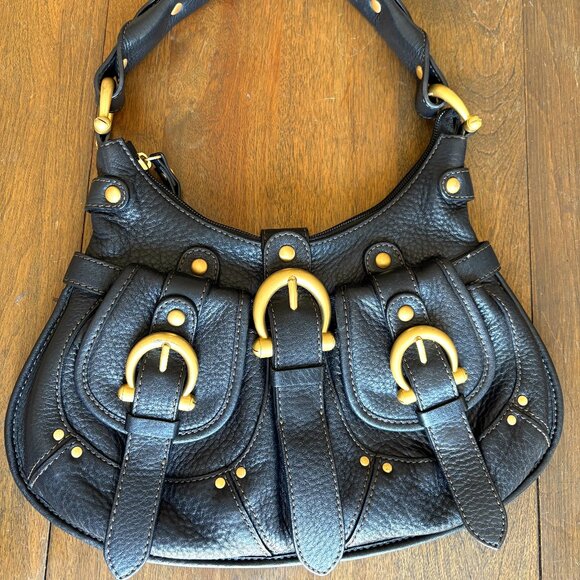 Coccinelle Handbags - Coccinelle Black Leather Shoulder Bag – Unused Italian Luxury
